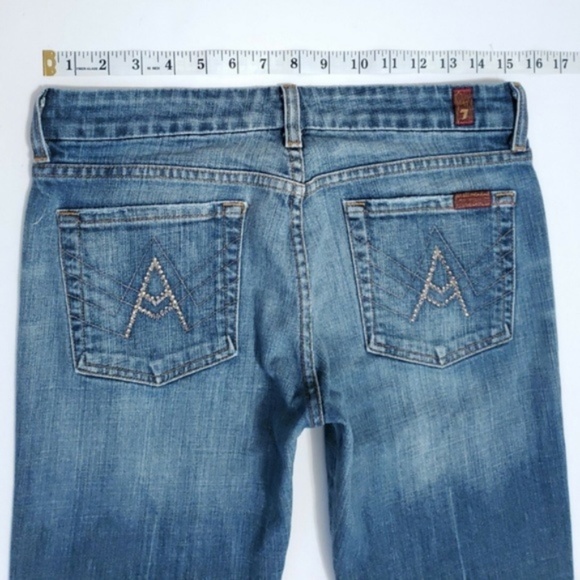 7 for all Mankind A POCKET Boot Cut Faded Jeans 29 - Picture 1 of 8